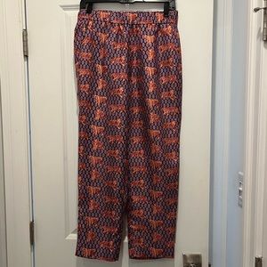 J.Crew Collection tiger print silk pants size 6